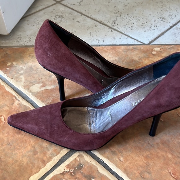 Amalfi burgundy suede. Wore once. Yours for that special occasion. - Picture 5 of 5